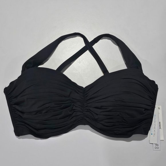 Bleu Rod Beattie Shirred Underwire D-Cup Bikini Top - Picture 5 of 10